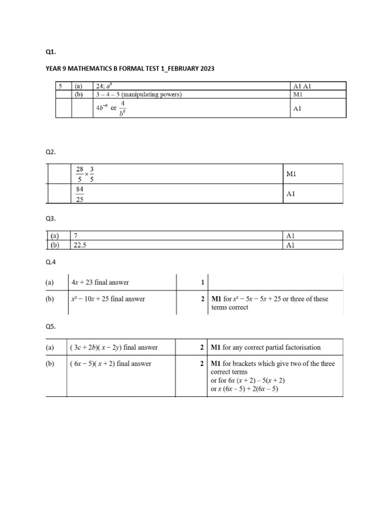 Year 10 igcse edexcel mathematics b formal test 1 memo pdf