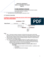 Specific Contracts (2023) - Topic 2 - Contract of Sale - Part 2