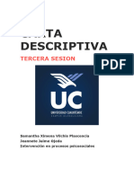 Carta Descriptiva Tercera Sesion