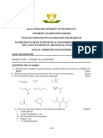 SCH 2121 - Chemistry For Engineers Without Scheme