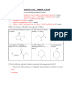 SCH 1202 Organic Chemistry 1 Cat 2 Marking Scheme