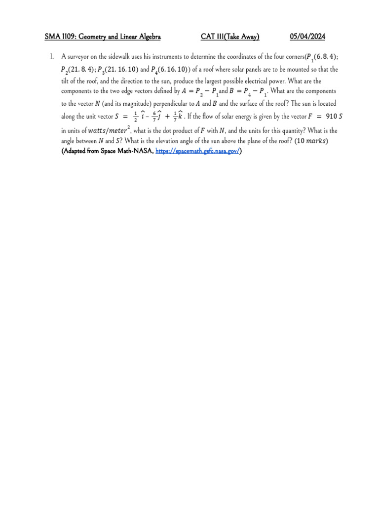 Sma 1109 Cat III | PDF