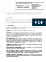 PD-SIG-04 PROCEDIMIENTO PARA AUDITORÍAS INTERNAS V01