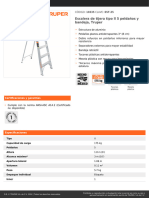 Escalera de Tijera Tipo LL 5 Peldaños y Bandeja, Truper: CÓDIGO: 10335 CLAVE: EST-25