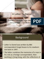 A Letter To Daniel Annotation