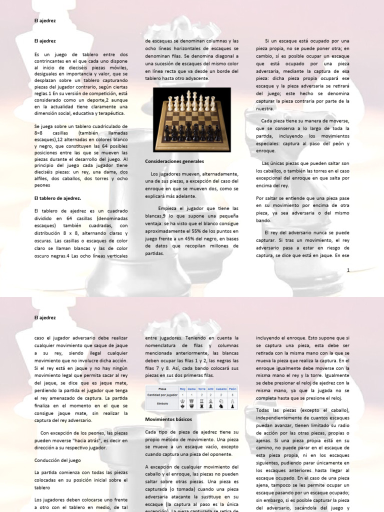Qué es un escaque en ajedrez | PDF | Ajedrez | Juegos de mesa tradicionales