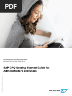 SAP CPQ Getting Started Guide For Administrators and Users