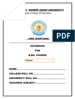 Chaudhary Ranbir Singh University: Geeta College of Education