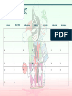 Calendario de Pared Blanco Minimalista Con Foto de Fondo Marino Abril 2024