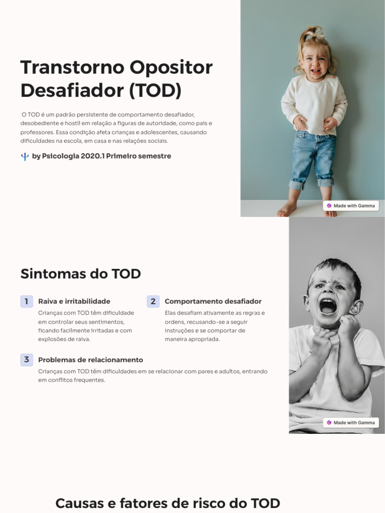 Sintomas e Tratamento do TOD | PDF | Família | Psicologia