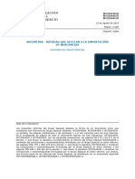 Argentina - Medidas Que Afectan A La Importación de Mercancías