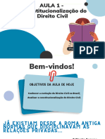 Constitucionalização Dos Negócios Jurídicos AULA 1