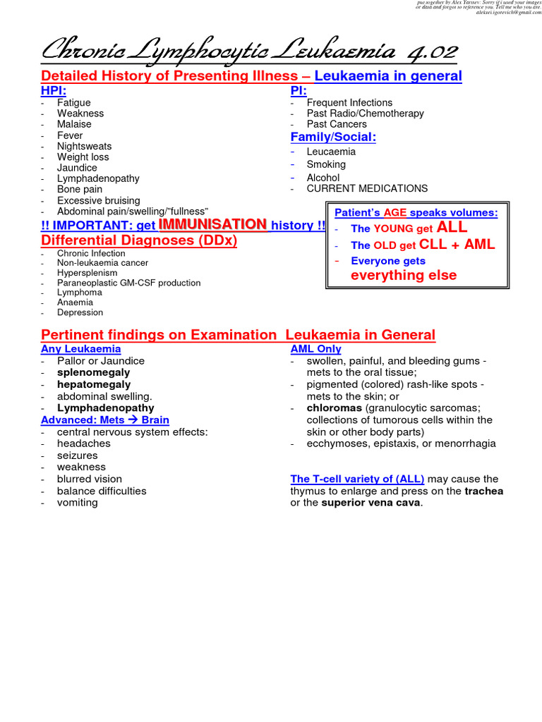 CLL: Blood Results and Diagnosis Insights | PDF | Leukemia | White ...