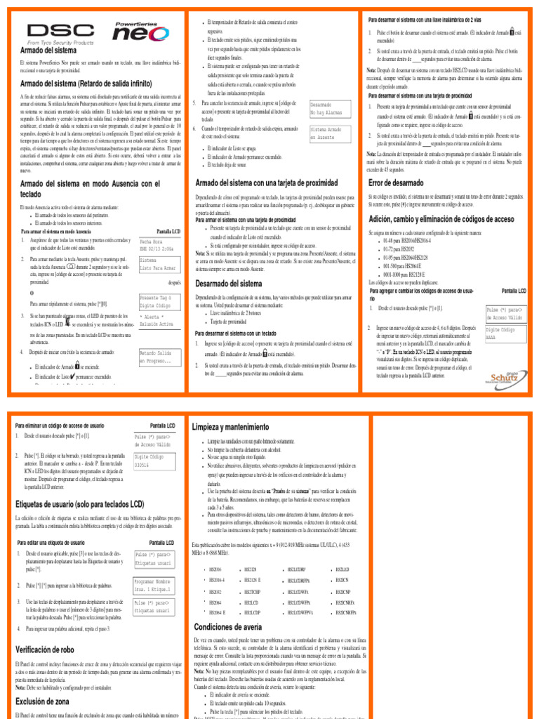 Manual de Armado del Sistema DSC Neo | PDF | Teclado | Informática