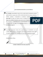 Modelo DECLARAÇÃO DE HIPOSSUFICIÊNCIA ECONÔMICA