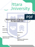 Uttara University Assingment Cover Page