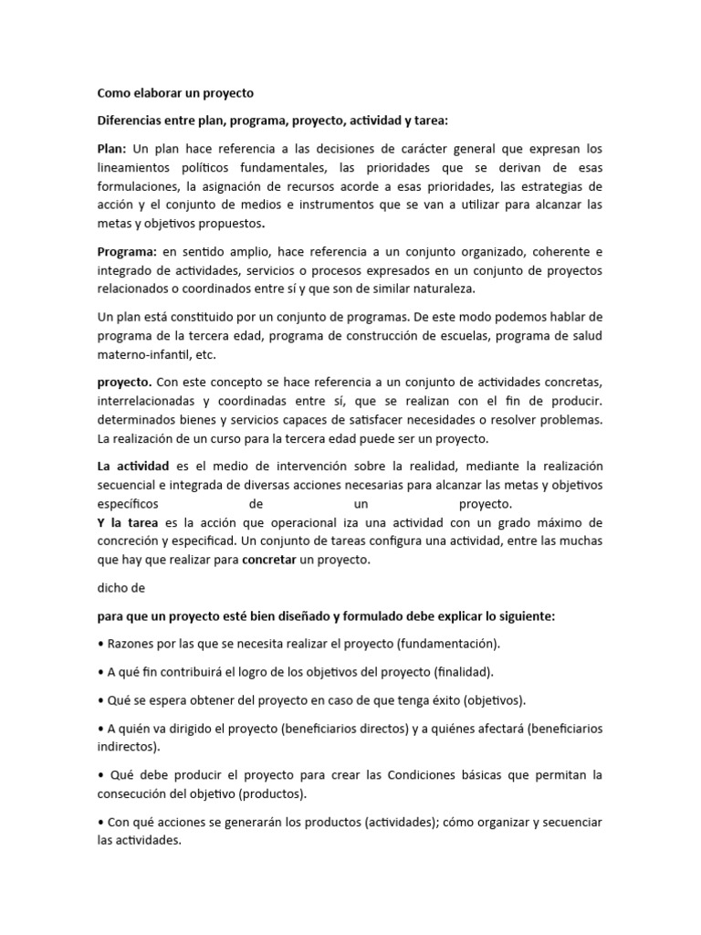Como Elaborar Un Proyecto | PDF | Vejez
