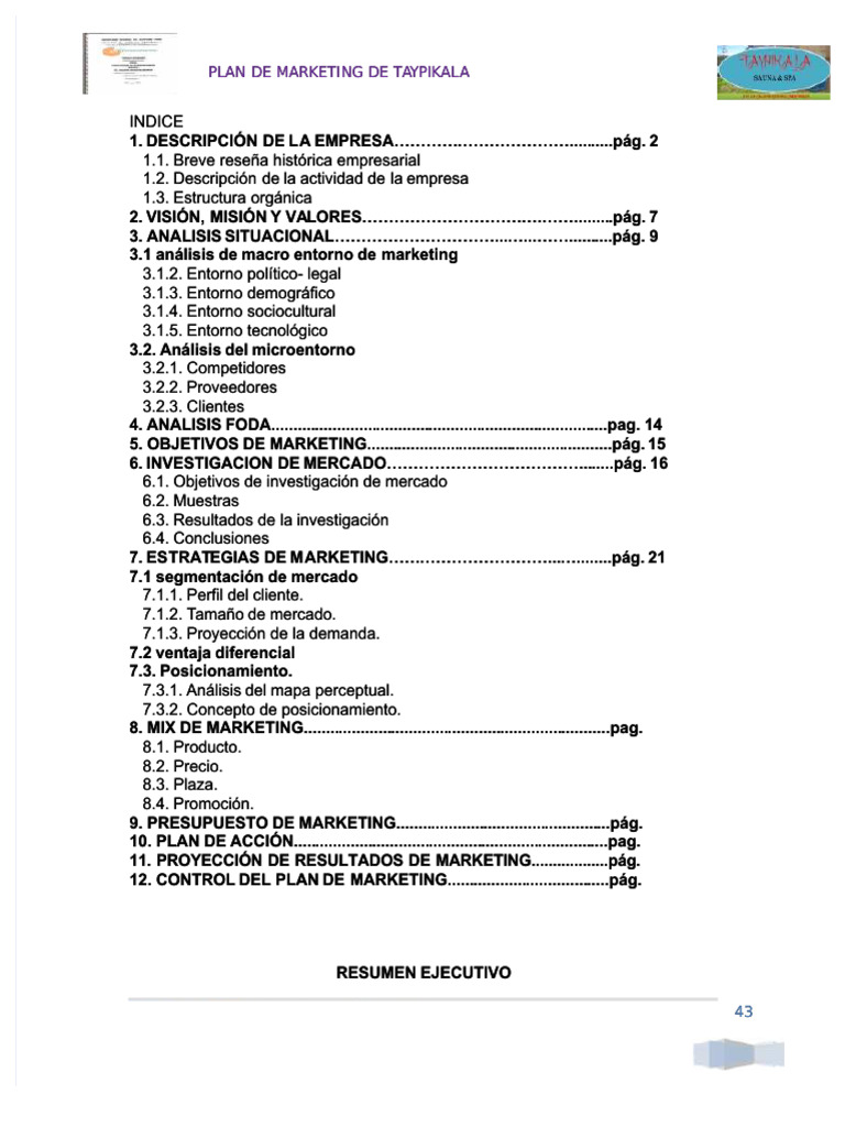 Plan de Marketing para Taypikala | PDF | Gestión de tecnología de la ...
