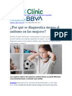 Autismo en Mujeres (Clinic Barcelona)