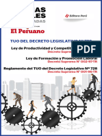 TEXTO UNICO ORDENADO DEL DECRETO LEGISLATIVO No728 LEY DE FOMENTO DEL EMPLEO REGLAMENTO DECRETO SUPREMO No001-96-TR PERU