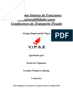 Reglamento Interno de Funciones y Responsabilidades para Conductores de Transporte Pesado