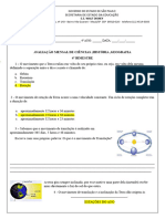 AVALIAÇÃO DE CIENCIAS  OUTUBRO oficial 4° bim