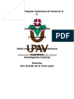 Delito de Corrupcion de Menores. Juan Martinez Morales. Investigacion Criminal