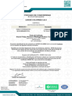 Certificado - Caja de Paso - LWDS - LENOR COLOMBIA