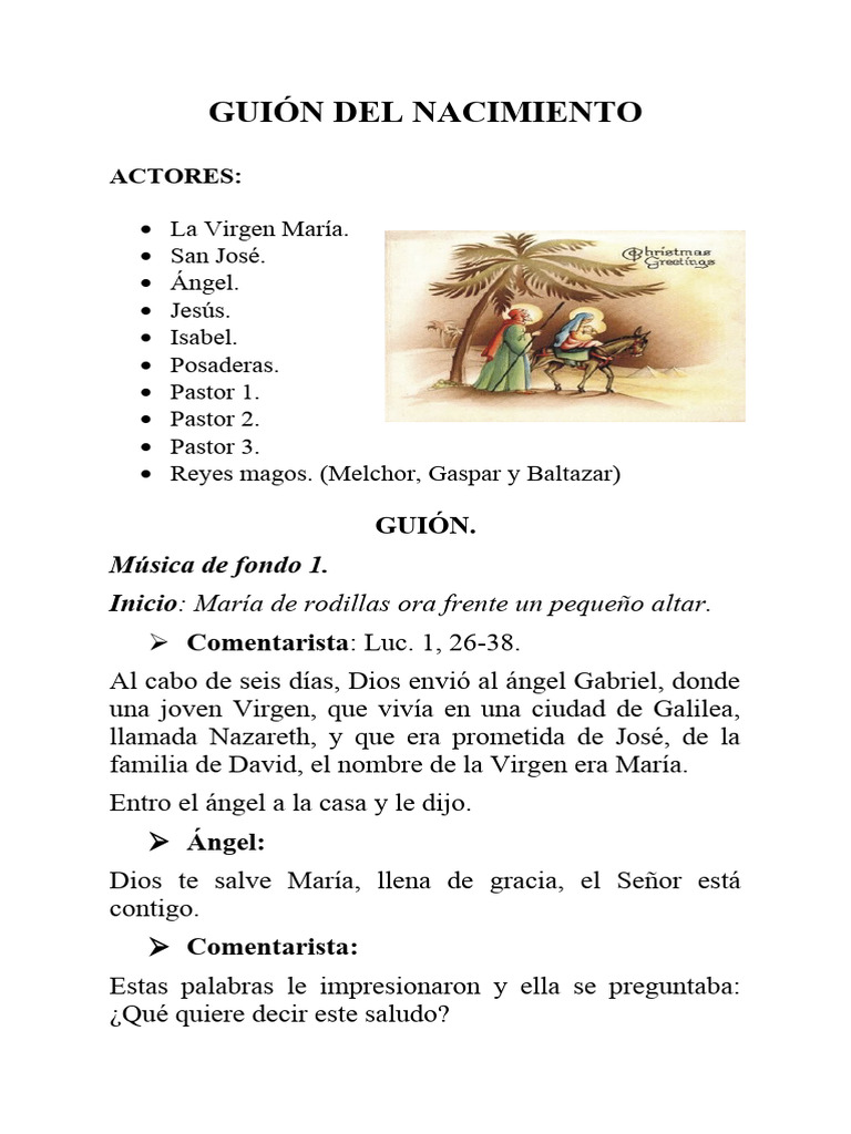 Guiones para Dramatizar en Navidad | PDF | María, madre de Jesús ...