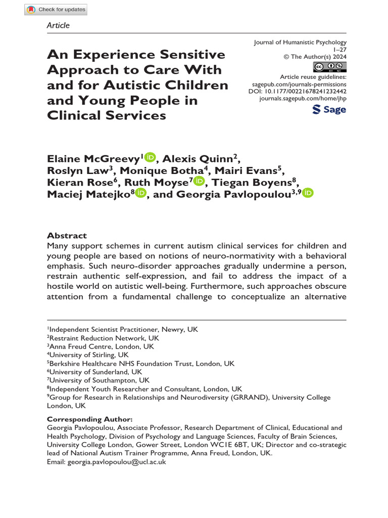 Curated visual reference: Gallery Detail: Experience Sensitive Care For Autistic Youth Pdf