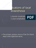 Complications of Local Anaesthesia