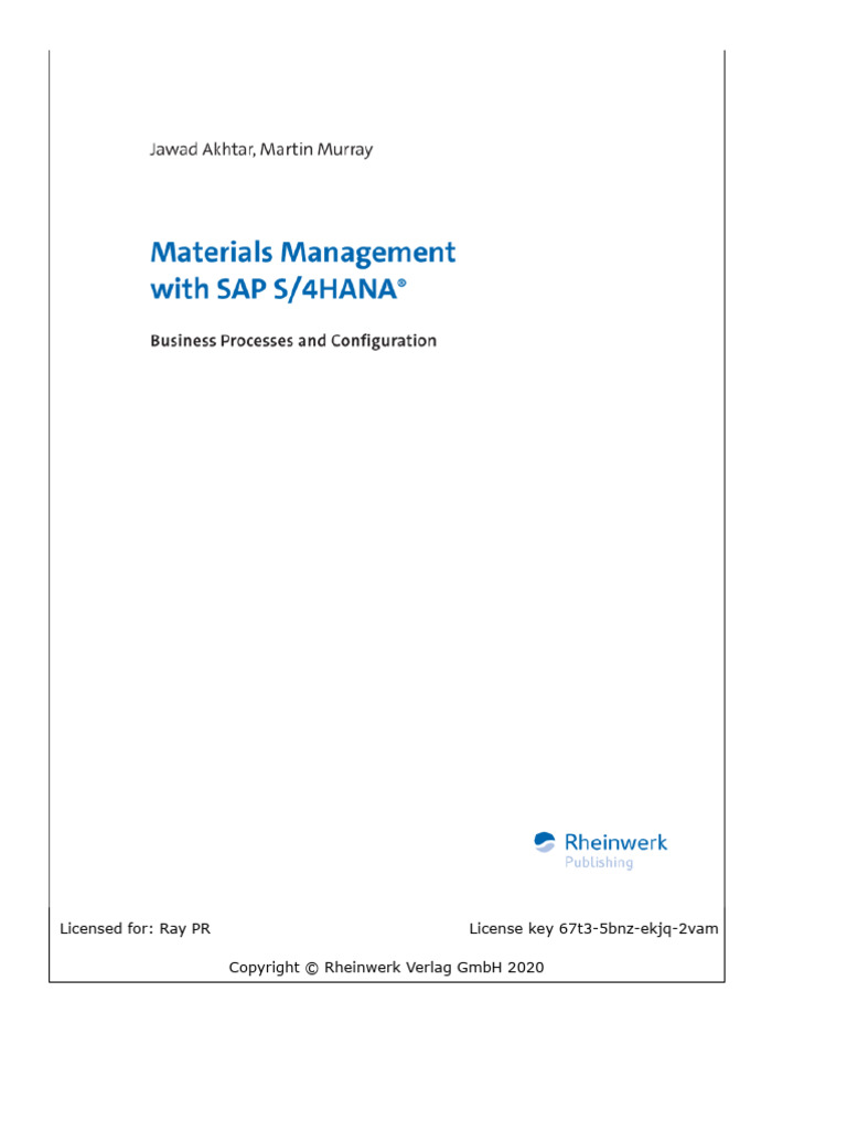 SAP MATERIAL MANAGEMENT HANDBOOK PDF visual data 7