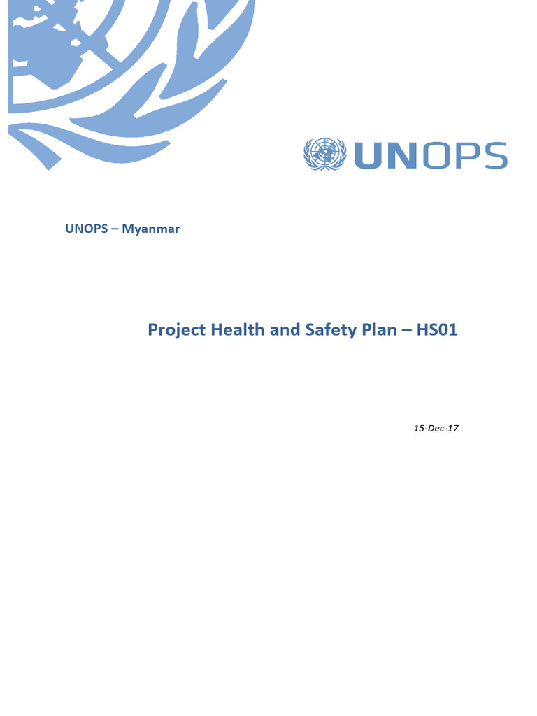 UNOPS Myanmar Project Health and Safety Plan HS01 (1) | PDF ...