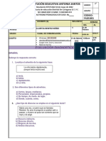 Evaluación Diagnostica 4°