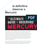 La Guía Definitiva para Observar A Mercurio