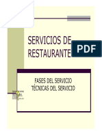 Tecnicas de Servicios de Restaurante