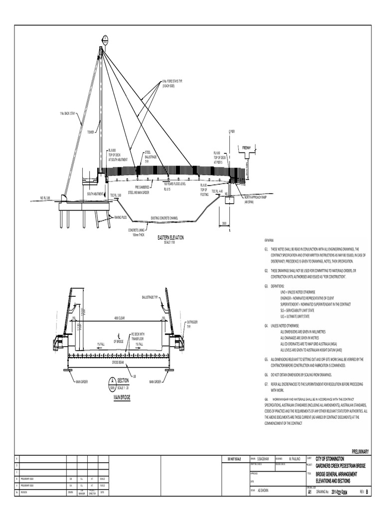 Gardiners Creek Bridge Design Plans | PDF | Buildings And Structures ...