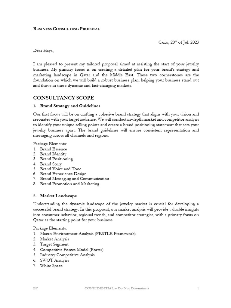 Business Consultancy Proposal | PDF | Brand | Target Audience