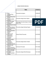 Jadwal Presentasi Pancasila