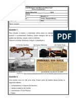 Avaliaçao De-Historia 1º Bimestre