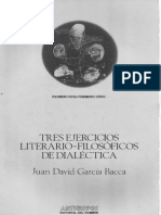 (Pensamiento Critico - Pensamiento Utopico) Juan David García Bacca - Tres Ejercicios Literario-Filosóficos de Dialéctica-Anthropos (1983)