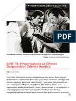 Split '78 - Hrpa Nagrada Za Olivera Dragojevića I Zdenka Runjića - XXZ Portal