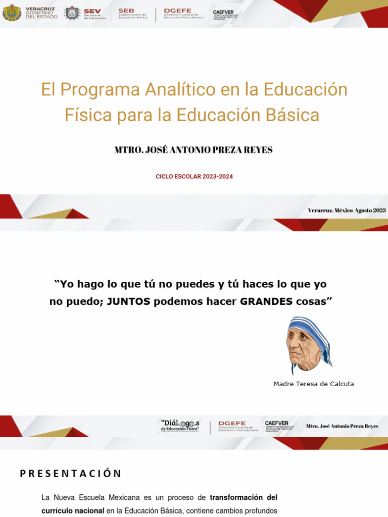 Programa Analítico En La Educación Física Mtro Antonio Preza Pdf