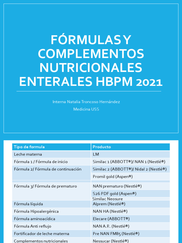 Formula - Nutricionales - Enterales | PDF | Salud pública | Productos ...