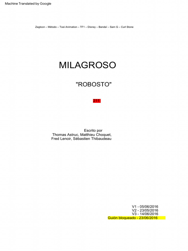 MLB - 211 - Robostus - Locked Script - 23 06 16 - US | PDF
