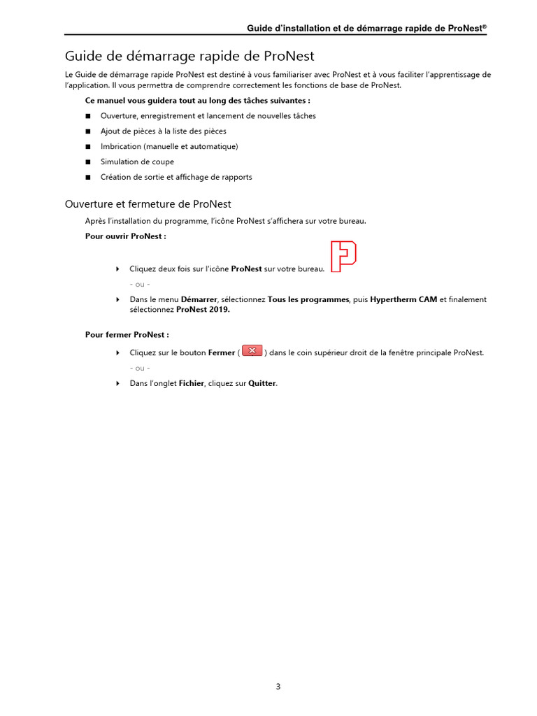 ProNest 2019 Quick Start Guide 5 | PDF