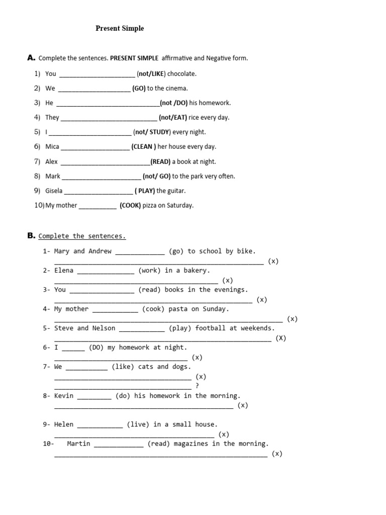 p2 Present Simple 30 Sep | PDF