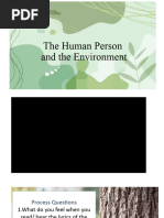 The Human Person and The Environment (Autosaved)