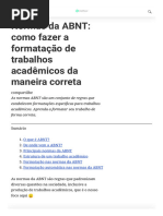 Guia para Capa de Trabalho ABNT | PDF | Arial