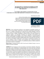 Valor Social Do Trabalho Na Constituição Federal de 1988